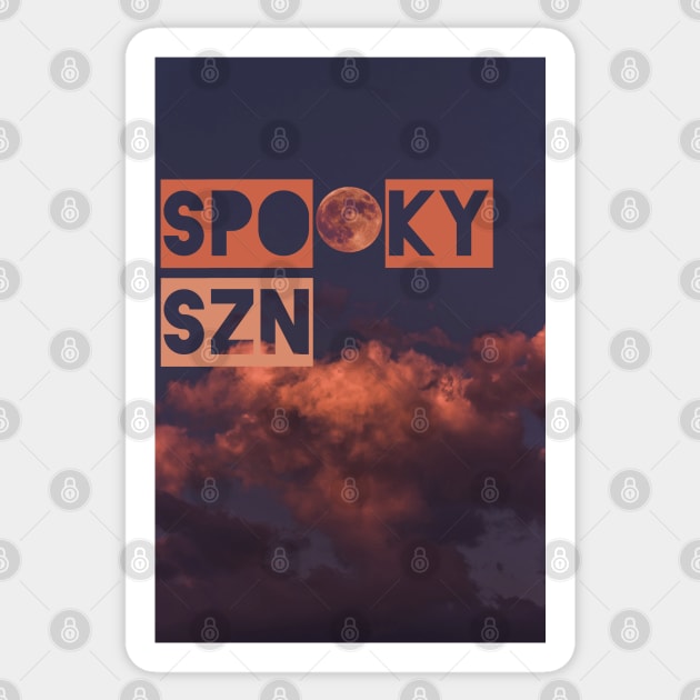 Spooky Szn | Halloween | Full Moon | Spooky Season Sticker by textpodlaw